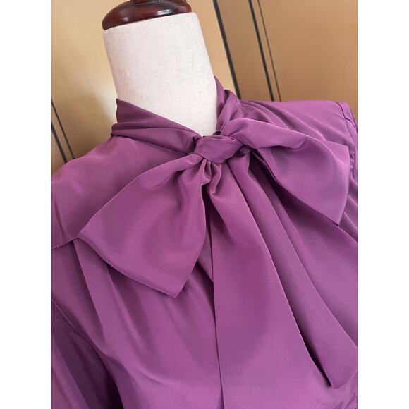 Vintage blouse in mauve, size L - Picture 4 of 6